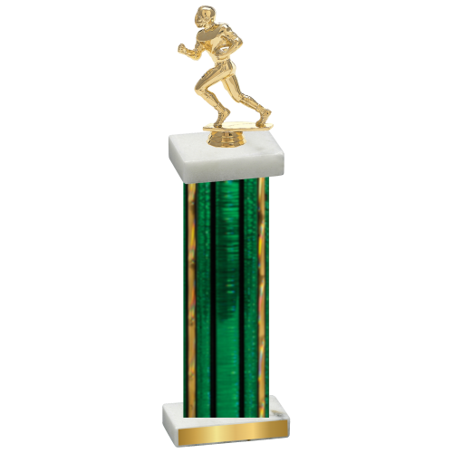 Single Green Glacier Football Trophy