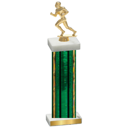 Single Green Glacier Football Trophy