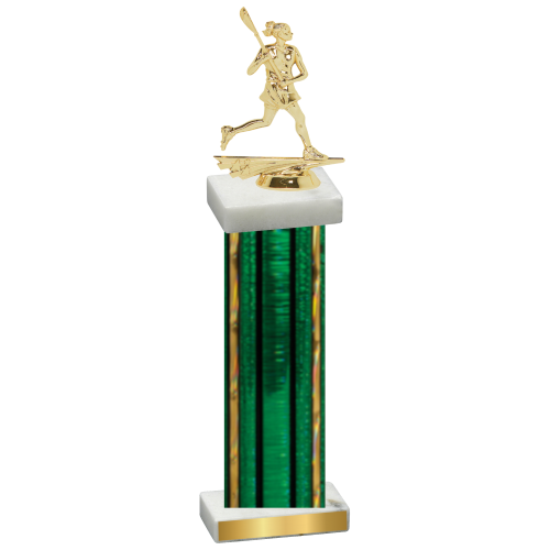 Single Green Glacier Lacrosse Trophy