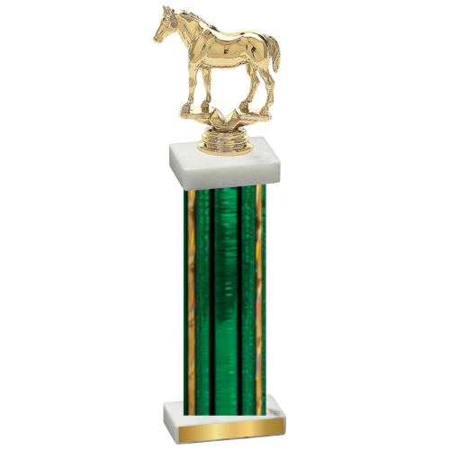 Single Green Glacier Horses Trophy