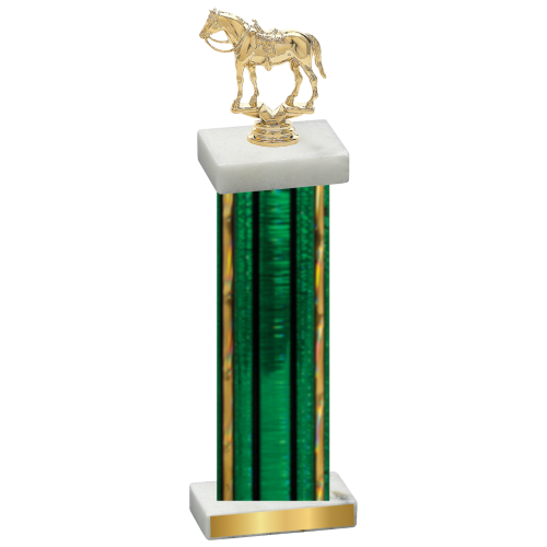 Single Green Glacier Horses Trophy