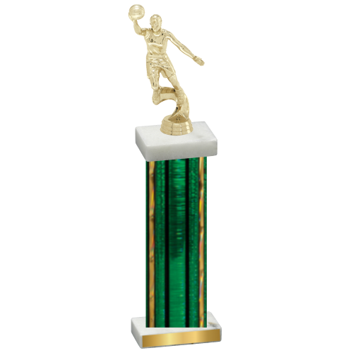 Single Green Glacier Basketball Trophy