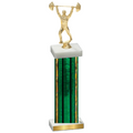Single Green Glacier Weights Trophy