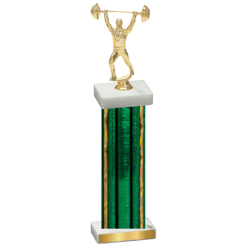 Single Green Glacier Weights Trophy