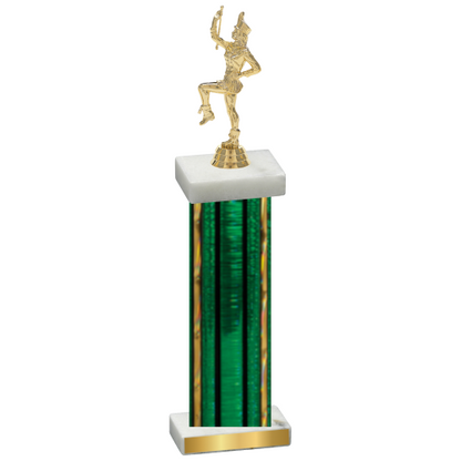 Single Green Glacier Majorette Trophy