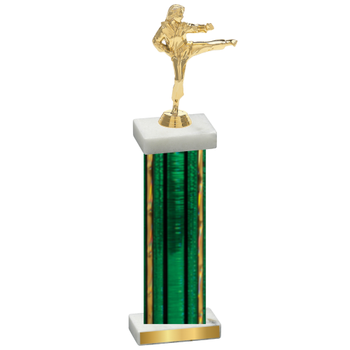 Single Green Glacier Karate Trophy