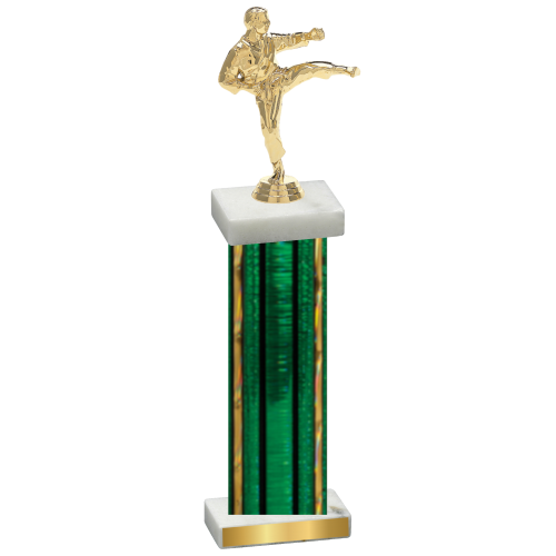 Single Green Glacier Karate Trophy