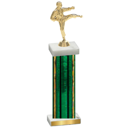 Single Green Glacier Karate Trophy