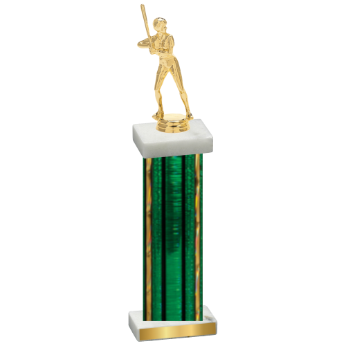 Single Green Glacier Softball Trophy