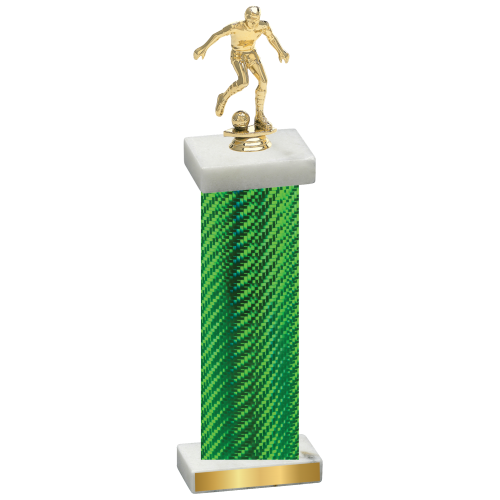 Single Green Carbon Fiber Soccer Trophy