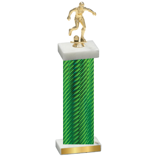 Single Green Carbon Fiber Soccer Trophy