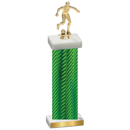 Single Green Carbon Fiber Soccer Trophy