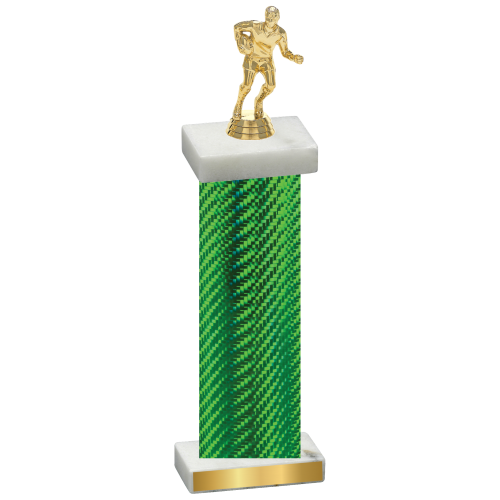 Single Green Carbon Fiber Rugby Trophy