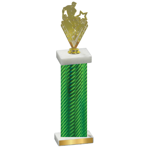 Single Green Carbon Fiber Rugby Trophy