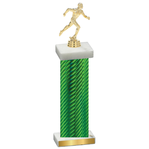 Single Green Carbon Fiber Running Trophy