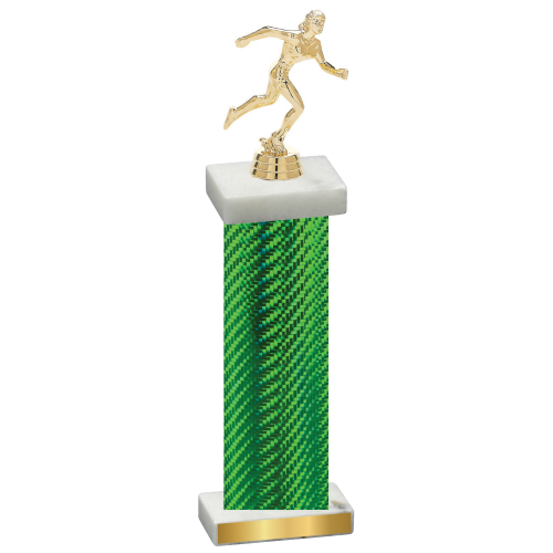 Single Green Carbon Fiber Running Trophy