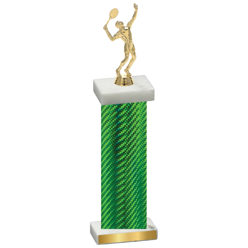 Single Green Carbon Fiber Tennis Trophy