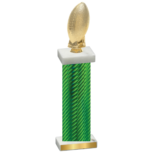 Single Green Carbon Fiber Football Trophy