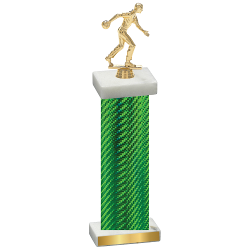 Single Green Carbon Fiber Bowling Trophy