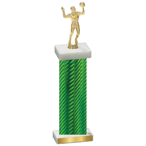 Single Green Carbon Fiber Volleyball Trophy