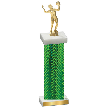 Single Green Carbon Fiber Volleyball Trophy