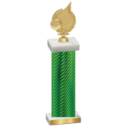 Single Green Carbon Fiber Volleyball Trophy