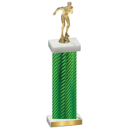 Single Green Carbon Fiber Swimming Trophy