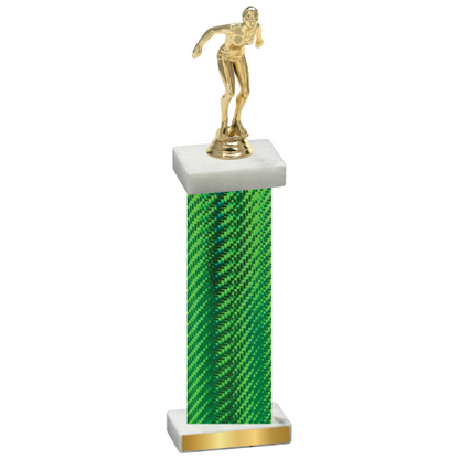 Single Green Carbon Fiber Tennis Trophy