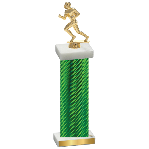 Single Green Carbon Fiber Football Trophy