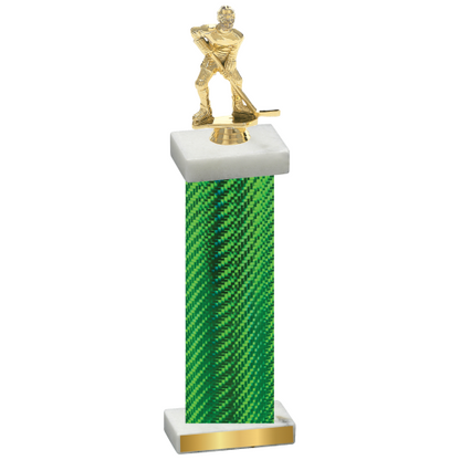 Single Green Carbon Fiber Hockey Trophy