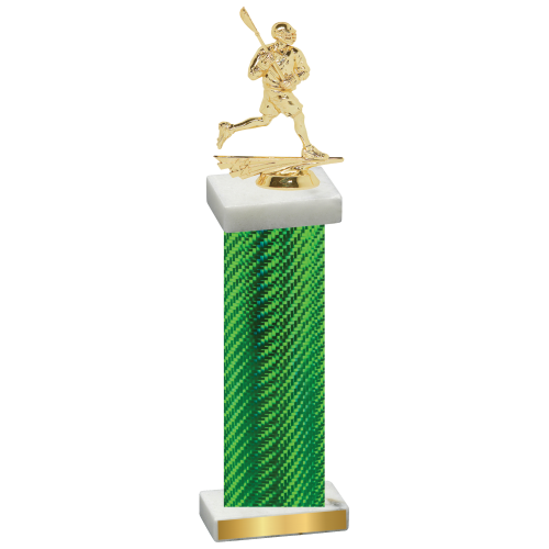 Single Green Carbon Fiber Lacrosse Trophy