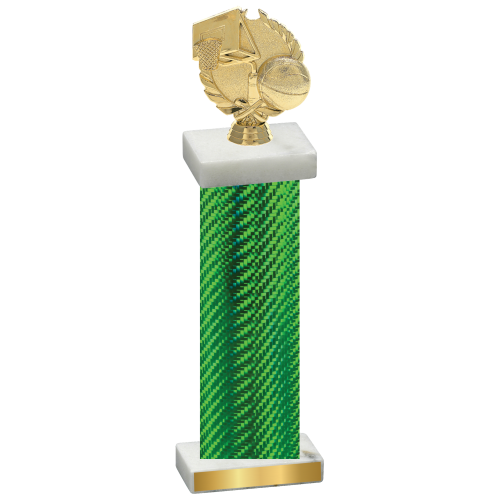 Single Green Carbon Fiber Basketball Trophy