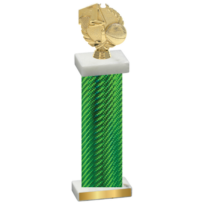 Single Green Carbon Fiber Basketball Trophy