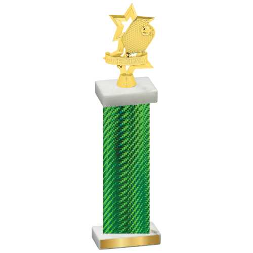 Single Green Carbon Fiber Pickleball Trophy