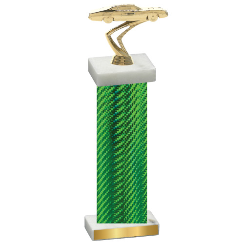 Single Green Carbon Fiber Cars Trophy