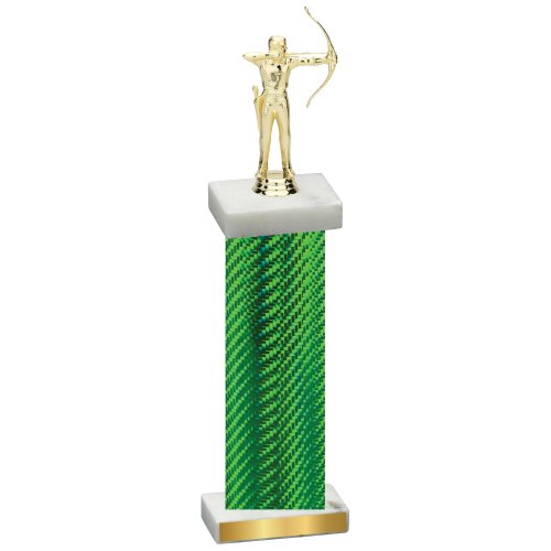 Single Green Carbon Fiber Archery Trophy