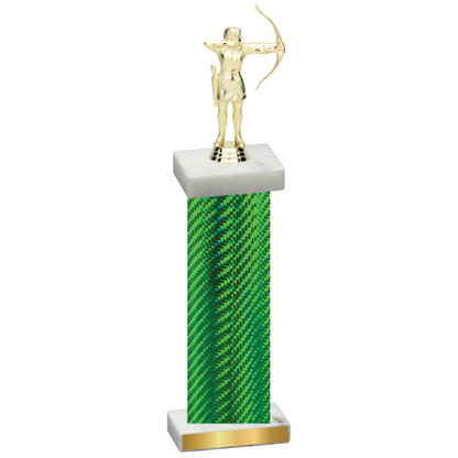 Single Green Carbon Fiber Archery Trophy