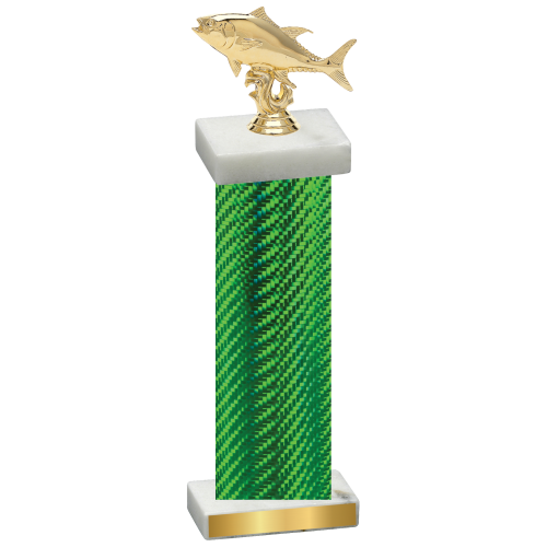 Single Green Carbon Fiber Fishing Trophy