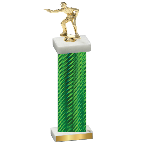 Single Green Carbon Fiber Shooter Trophy