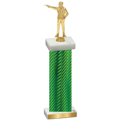 Single Green Carbon Fiber Shooter Trophy