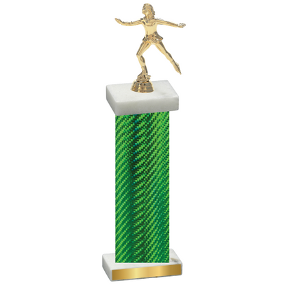 Single Green Carbon Fiber Skater Trophy