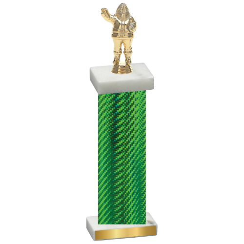 Single Green Carbon Fiber Holiday Trophy