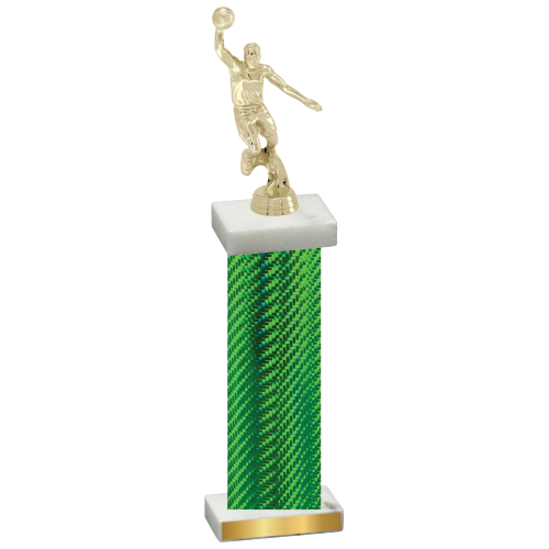 Single Green Carbon Fiber Basketball Trophy