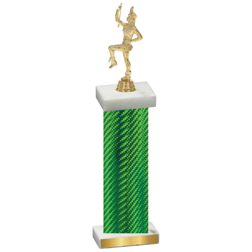 Single Green Carbon Fiber Majorette Trophy