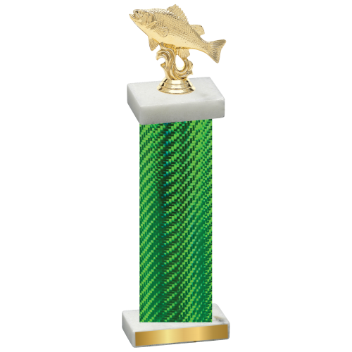 Single Green Carbon Fiber Fishing Trophy