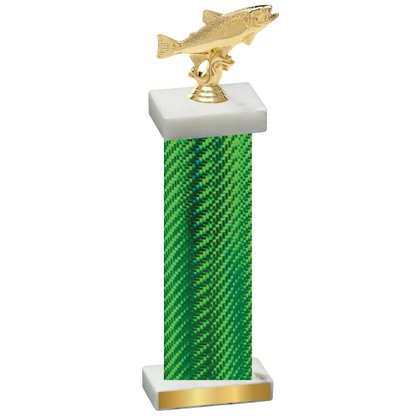 Single Green Carbon Fiber Fishing Trophy