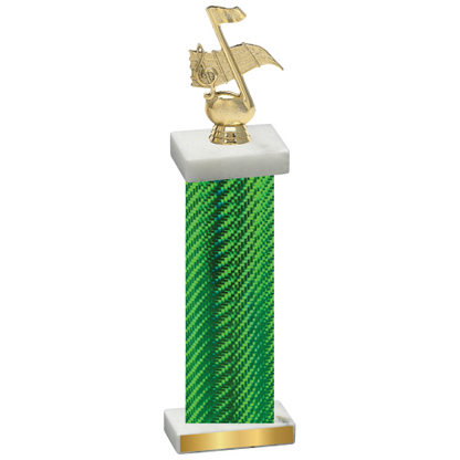 Single Green Carbon Fiber Music Trophy