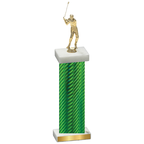 Single Green Carbon Fiber Golf Trophy