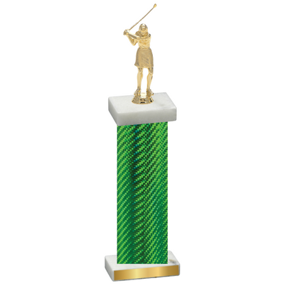 Single Green Carbon Fiber Golf Trophy