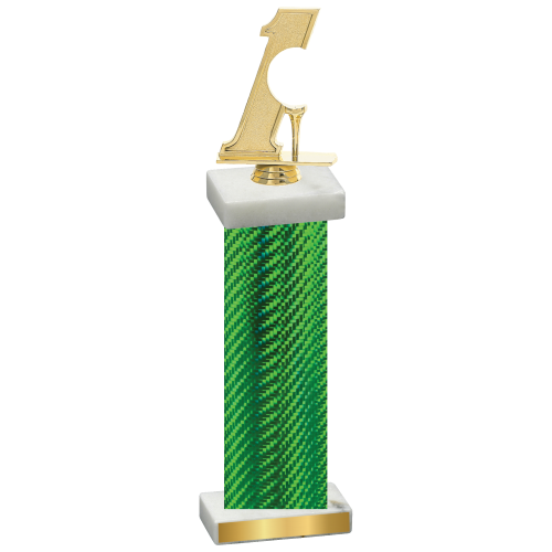 Single Green Carbon Fiber Golf Trophy